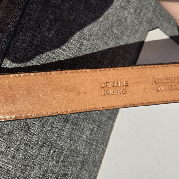 Sterling Silver & Snake Belt Size 38 Karung Herb Ltd Vtg Black Western Made USA - Picture 7 of 16